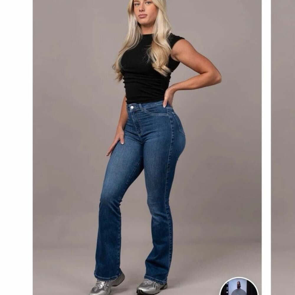 FITJEANS Flared Sapphire Blue High Rise Stretch Jeans Women’s Medium M